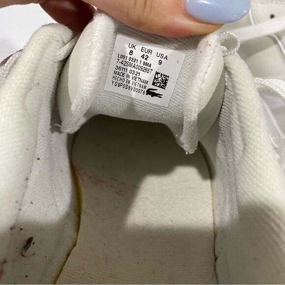 Lacoste Mens L001 Sneakers Size 9 - Picture 2 of 4